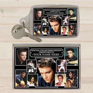 Elvis Personalised Icon Keyring and Magnet set