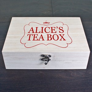 Elegant Tea Box Personalised With Name