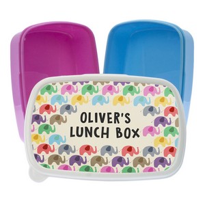 Jumble Elephants Personalised Lunch Box