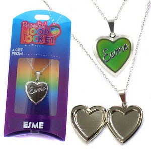 Colour Changing Personalisd Mood Locket Necklace:- Esme