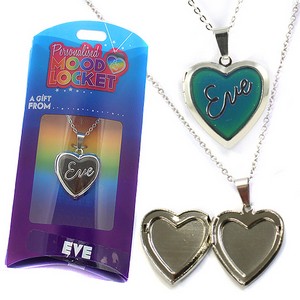 Colour Changing Personalised Mood Locket Necklace:- Eve