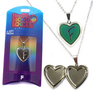 Colour Changing Personalised Mood Locket Necklace:- F