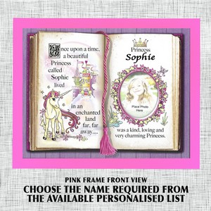 Framed & Personalised Storybook Fairytale Princess Mount