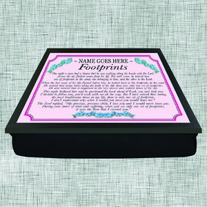 Footprints Personalised Lap Tray