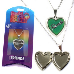Colour Changing Personalised Mood Locket Necklace:- Friends