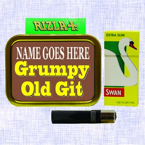 Grumpy Old Git Personalised Tobacco Tin & Products