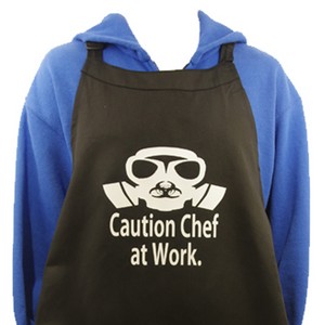 Caution Chef At Work (Gas Mask) Apron