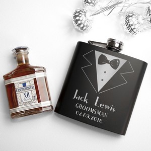 Thank You For Being My Groomsman Personalised Hip Flask