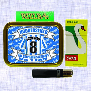 Huddersfield Football Shirt Personalised Tobacco Tin & Products