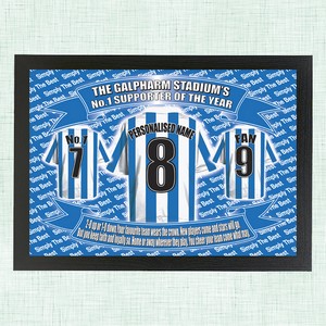 Huddersfield  Personalised Football Shirt Picture