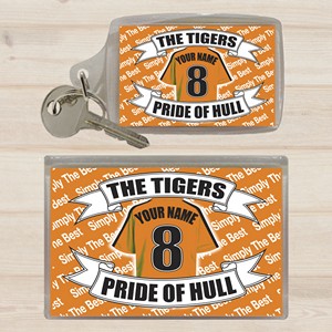 Hull City Personalised Keyring and Magnet Set