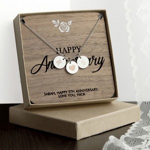 Happy Anniversary Personalised Necklace & Keepsake