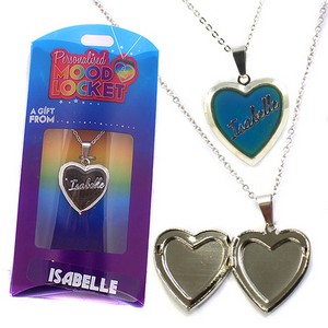 Colour Changing Personalised Mood Locket Necklace:- Isabelle