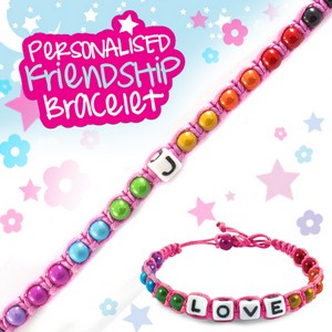 Girls Personalised Friendship Bracelet:- J