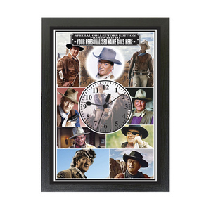 John Wayne Personalised Icon Framed Clock