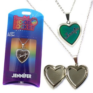 Colour Changing Personaliswed Mood Locket Necklace:- Jennifer