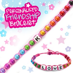 Girls Personalised Friendship Bracelet:- K