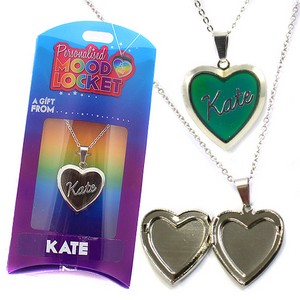 Colour Changing Personalised Mood Locket Necklace:- Kate