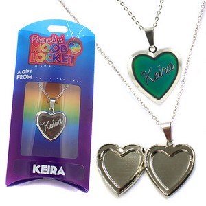 Colour Changing Personalised Mood Locket Necklace:- Keira