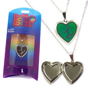 Colour Changing Personalised Mood Locket Necklace:- L