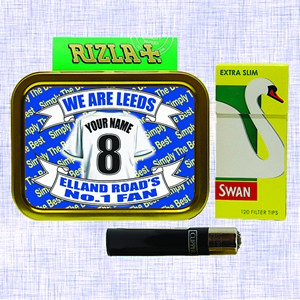 Leeds Football Shirt Personalised Tobacco Tin & Products
