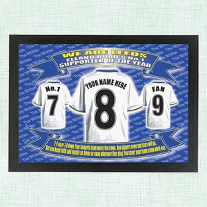 Leeds United  Personalised Football Shirt Picture
