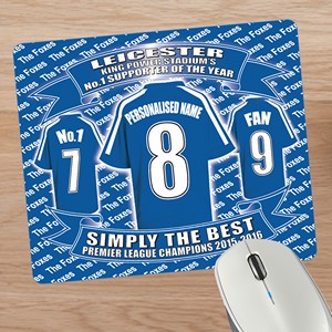 Leicester Football Shirt Personalised Mouse Mat