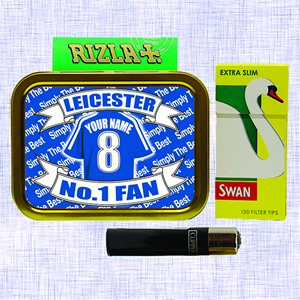 Leicester Football Shirt Personalised Tobacco Tin & Products