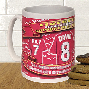 Liverpool Personalised Football Shirt Mug