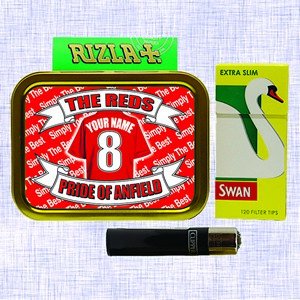 Liverpool Football Shirt Personalised Tobacco Tin & Products