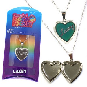 Colour Changing Personalised Mood Locket Necklace:- Lacey