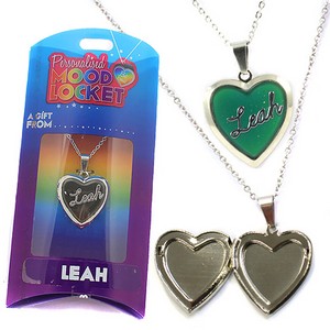 Colour Changing Personalised Mood Locket Necklace:- Leah