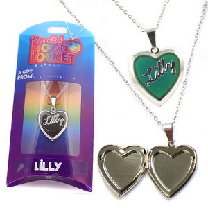 Colour Changing Personalised Mood Locket Necklace:- Lilly