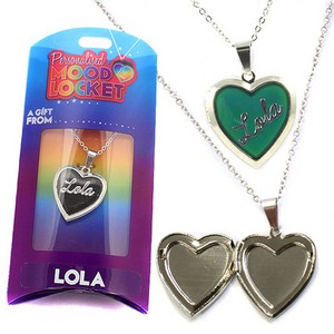 Colour Changing Personalised Mood Locket Necklace:- Lola
