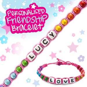 Girls Personalised Friendship Bracelet:- Lucy