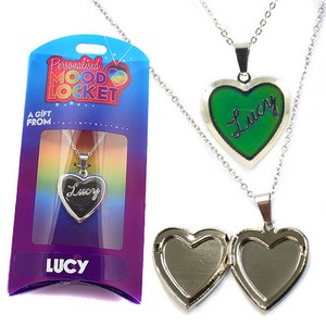 Colour Changing Personalised Mood Locket Necklace:- Lucy
