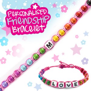 Girls Personalised Friendship Bracelet:- M