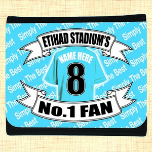 Manchester City Football Shirt Personalised Wallet