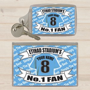 Manchester City Personalised Magnet and Keyring Set