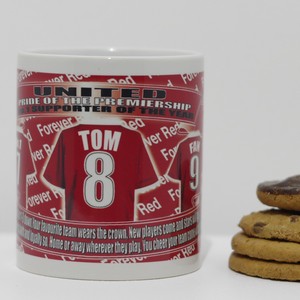 Manchester United Personalised Football Shirt Mug