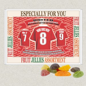 Manchester United Football Shirt Personalised Boxed Sweets