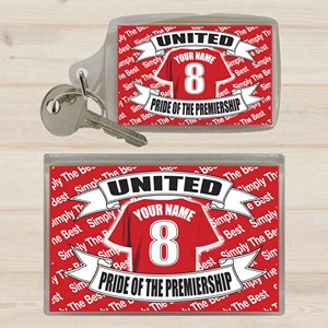 Manchester United Personalised Keyring and Magnet Set