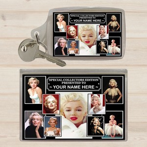 Marilyn Monroe Personalised Icon Keyring and Magnet Set
