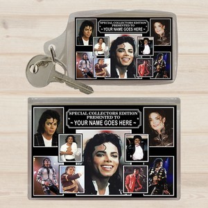 Michael Jackson Personalised Icon Keyring and Magnet Set