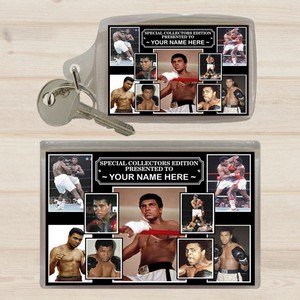 Muhammad Ali Personalised Icon Keyring and Magnet Set