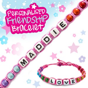 Girls Personalised Friendship Bracelet:- Maddie