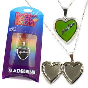 Colour Changing Personalised Mood Locket Necklace:- Madeleine