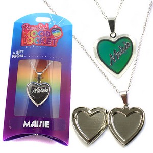 Colour Changing Personalised Mood Locket Necklace:- Maisie