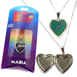 Colour Changing Personalised Mood Locket Necklace:- Maria