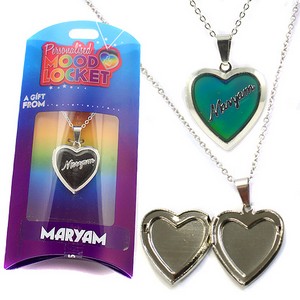 Colour Changing Personalised Mood Locket Necklace:- Maryam